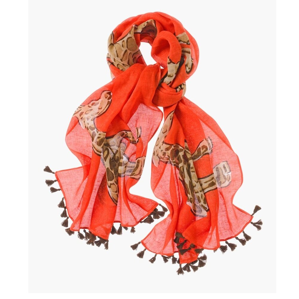 Chico's Gracie Giraffe Linen Scarf